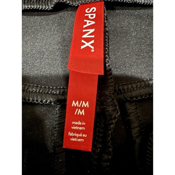 SPANX Pants Womens M Black Perfect Fit Ponte High Rise Flare Leg Stretch 20252R - Picture 3 of 8